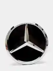 Серебряный колпачки-заглушка на литой диск Mercedes Benz, 60 мм, 4 штуки