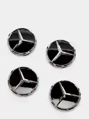 Серебряный колпачки-заглушка на литой диск Mercedes Benz, 60 мм, 4 штуки