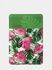 Зеленый обложка-карман для карточки или проездного документа