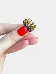 Индиго заколка-краб металлическая