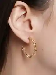 Золотой круглые СЕРЬГИ