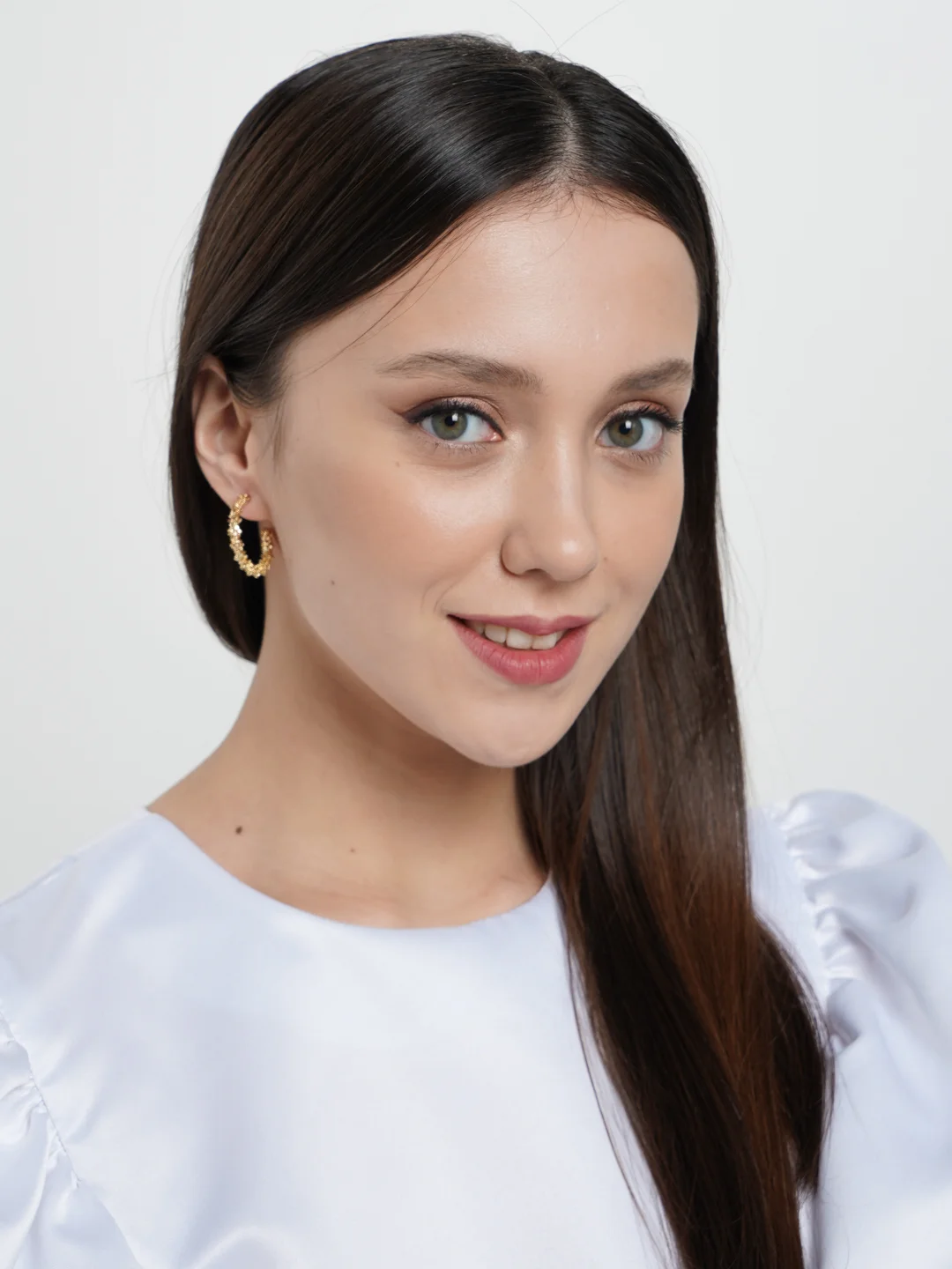 Золотой круглые СЕРЬГИ