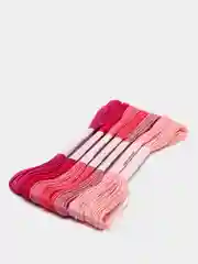 Розовый набор ниток мулине, 8 м, 7 штук