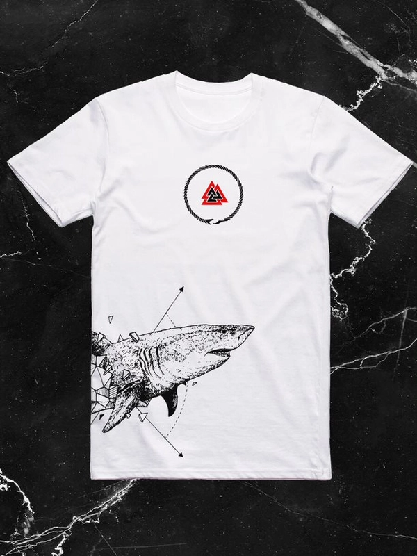 Футболка Teneleven Shark, белая