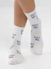 Белый носки белые, черные женские с рисунком