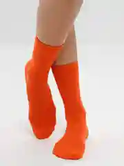 Коралловый носки однотонные яркие