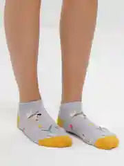 Голубой летние яркие носки с цветами