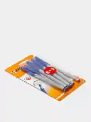 Ручка шариковая, синяя, тонкое письмо, грип, BIC Round Stic Exact, уп. 6+2 шт