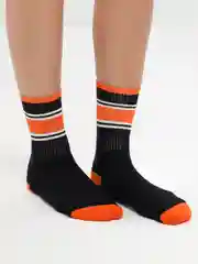 Черный носки цветные в полоску