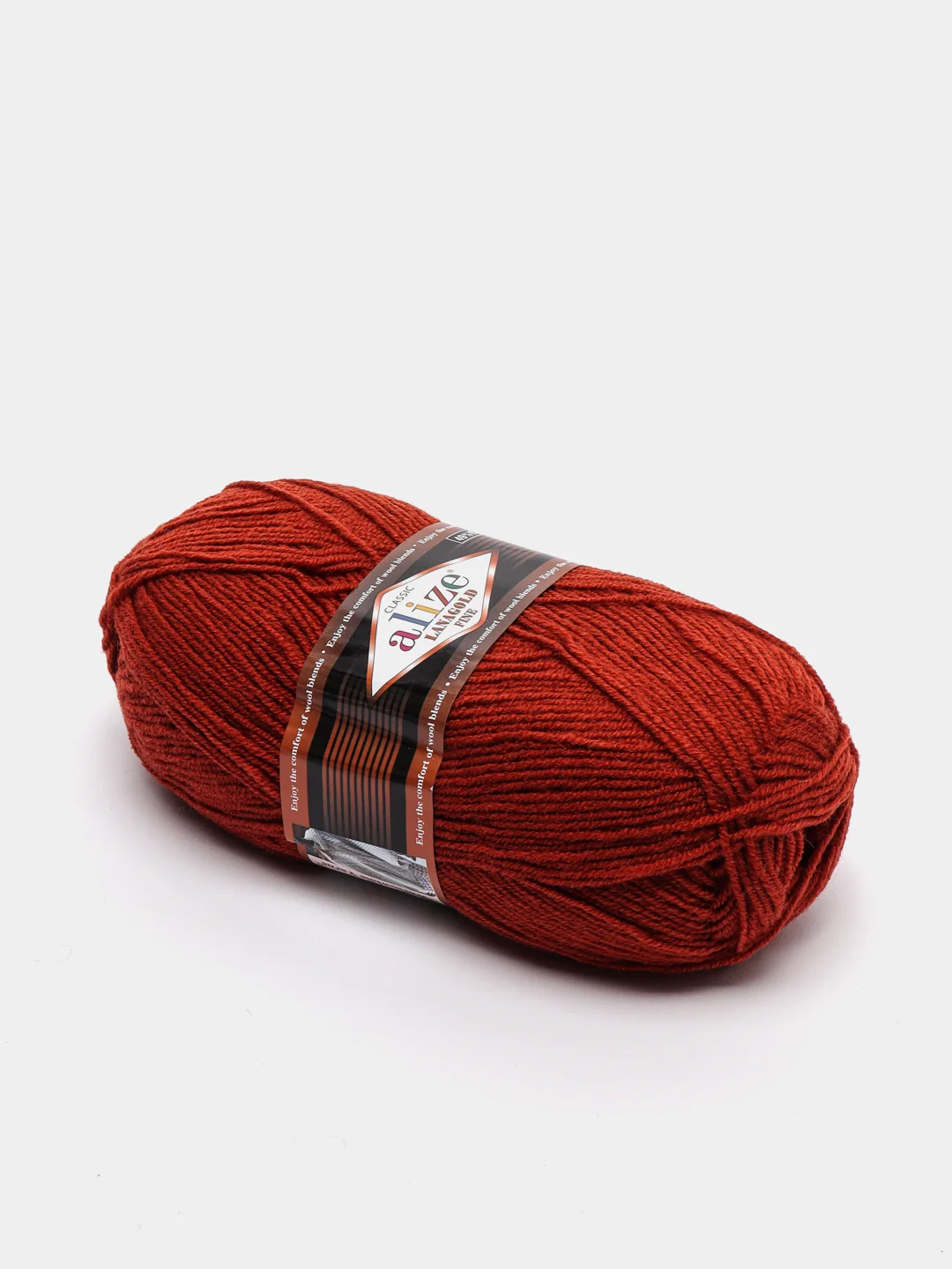 Терракотовый пряжа Alize Lanagold Fine 51% Акрил, 49% Шерсть, 100 г, 390 м