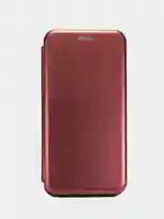 Бордовый чехол - книжка для Samsung Galaxy A02, A02S, A22, A32, A42, A52, A50 с карманом для карт