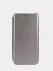 Серебряный чехол - книжка для Samsung Galaxy A02, A02S, A22, A32, A42, A52, A50 с карманом для карт