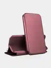Бордовый чехол - книжка для Samsung Galaxy A02, A02S, A22, A32, A42, A52, A50 с карманом для карт