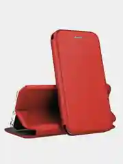 Красный чехол - книжка для Samsung Galaxy A02, A02S, A22, A32, A42, A52, A50 с карманом для карт