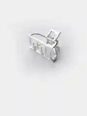 Серебряный металлическая заколка / краб / крабик для волос