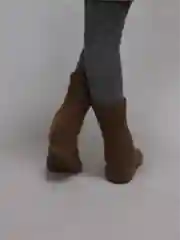Носки шерстяные детские, вязаные, коричневые