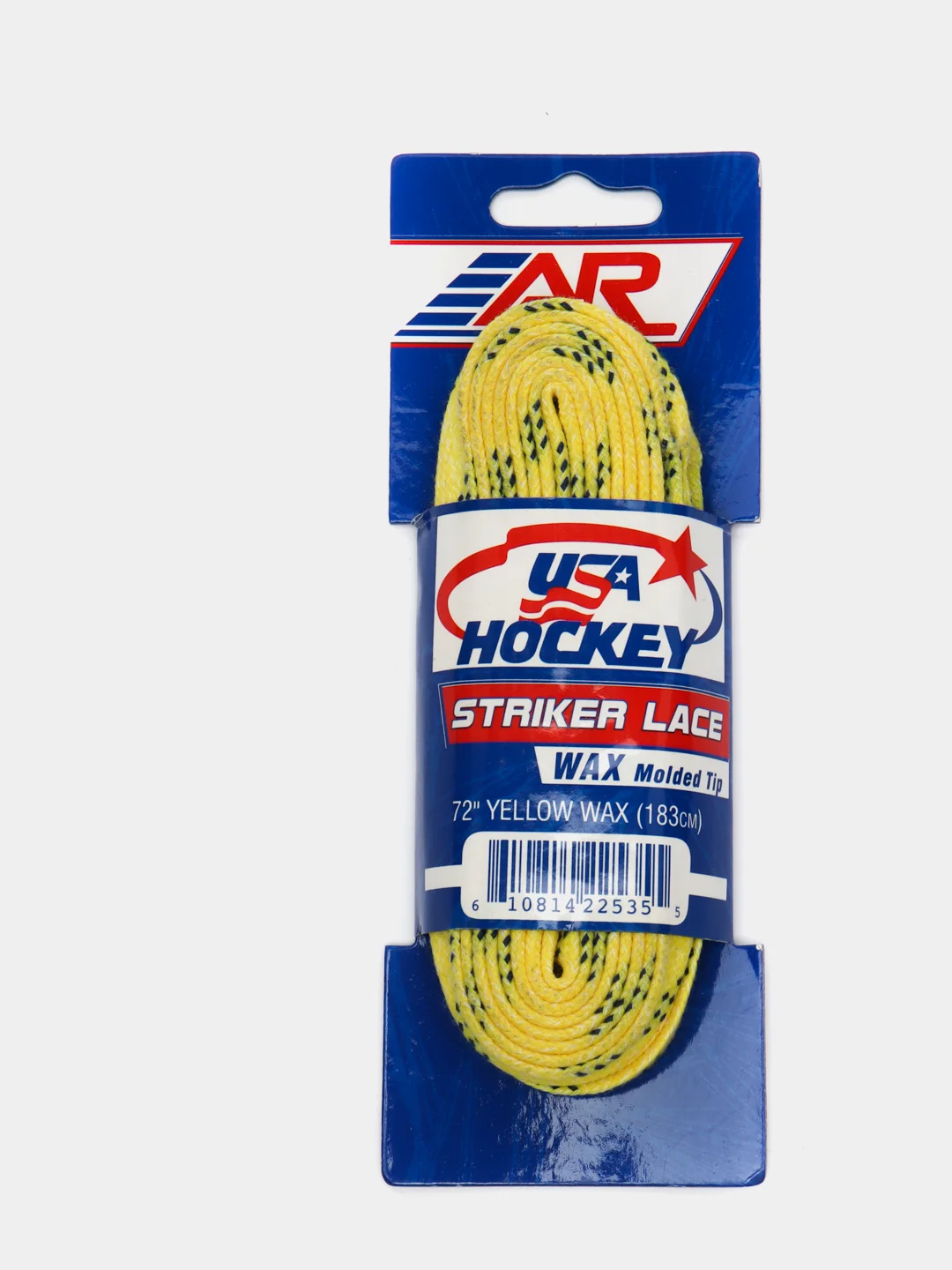 Желтый шнурки хоккейные с пропиткой A&R USA Hockey Waxed
