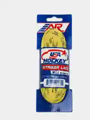 Желтый шнурки хоккейные с пропиткой A&R USA Hockey Waxed