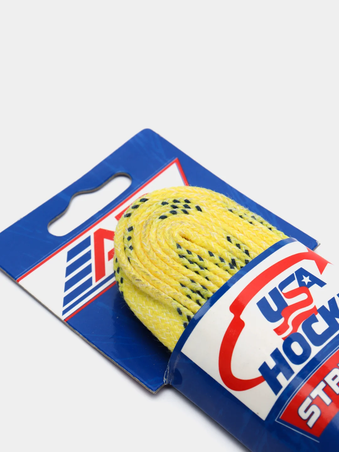 Желтый шнурки хоккейные с пропиткой A&R USA Hockey Waxed