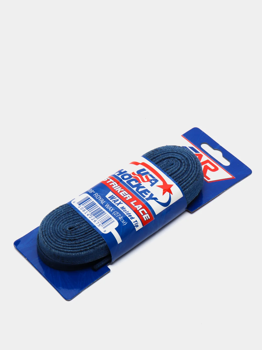 Синий шнурки хоккейные с пропиткой A&R USA Hockey Waxed