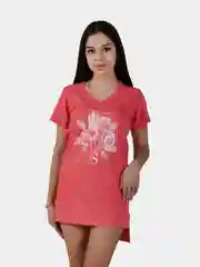 Кораллово-розовый туника 105а