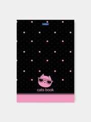Блокнот А5 (146х205 мм) 50 л., склейка, ламинир. бумага, в точку,  Premium, CATs
