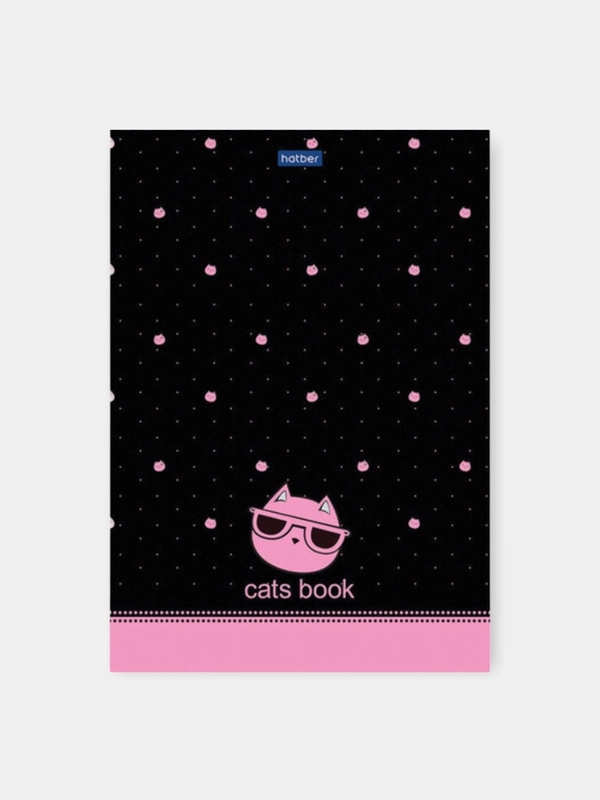 Блокнот А5 (146х205 мм) 50 л., склейка, ламинир. бумага, в точку,  Premium, CATs
