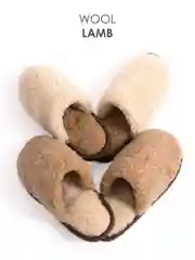 Шлепанцы Woollamb, меховые, из овечьей шерсти, двусторонние