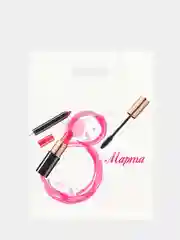 Белый пакет подарочный для женщины на 8 марта