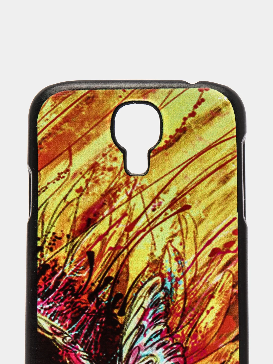 Горчичный чехол Samsung S4  пластиковый