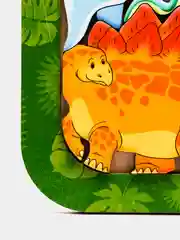 Пазл детский фигурный деревянный "Динозавры", 9 деталей
