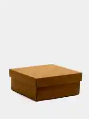 Прочная самосборная крафтовая коробка с крышкой 22х22х9,5 см