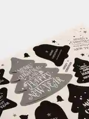 Белый набор бирок "Merry Christmas and Happy New Year"