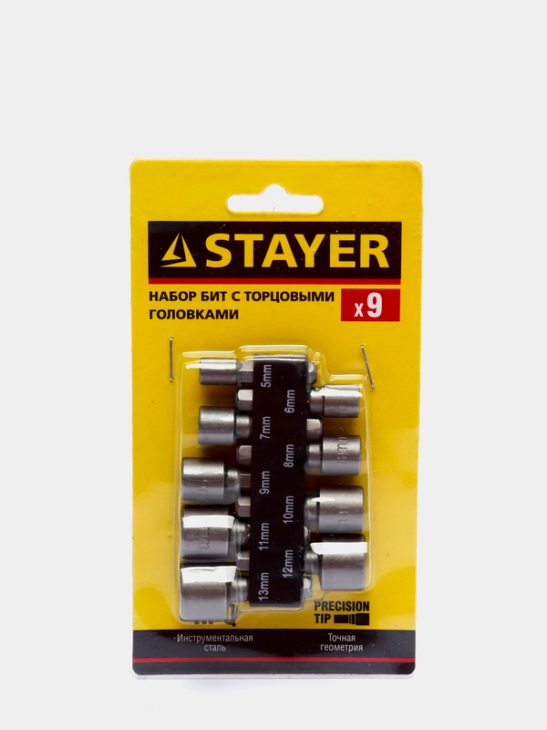 Набор STAYER "MASTER": биты с торцевой головкой в держателе, 9 предметов