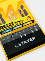 Сверла комбинированные STAYER дерево 4-6-8 мм, металл 4-6-8 мм, бетон 4-6-8 мм