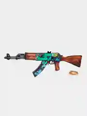 Автомат-резинкострел из дерева AK-47 v. 2.0 "Огненный Змей КС ГО"