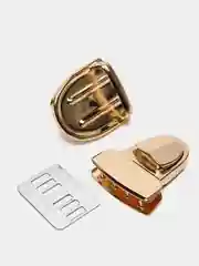 Застёжка для сумки, 4 х 3 см, цвет золотой