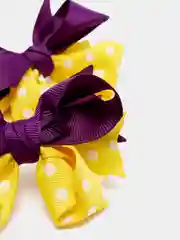 Желтый набор больших бантов двухцветных, 2 штуки