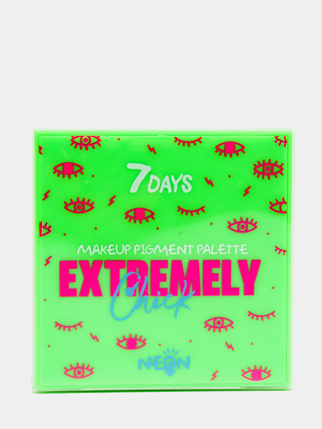 7DAYS Палетка теней для макияжа, 9 оттенков неон, тени для век /глаз, с блестками, матовые