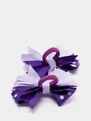 Фиолетовый набор больших бантов двухцветных, 2 штуки