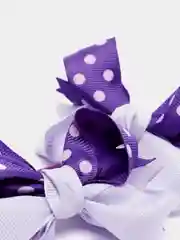 Фиолетовый набор больших бантов двухцветных, 2 штуки