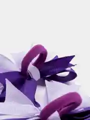 Фиолетовый набор больших бантов двухцветных, 2 штуки