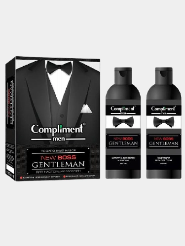 Подарочный набор для мужчин Gentleman: шампунь для волос и бороды, гель для душа, 250 мл