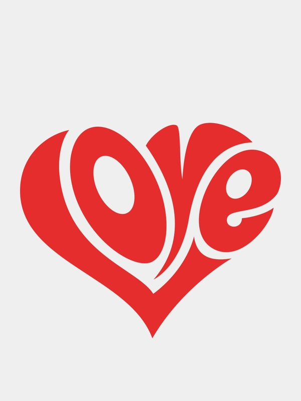 Наклейка на авто "Love", в форме сердца
