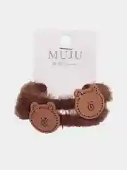 Коричневый бесшовные резинки для волос, мишки MUJU, 2 шт