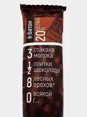 Протеиновый батончик Ёбатон, со вкусом шоколад с цельным лесным орехом, 40гр х 20шт