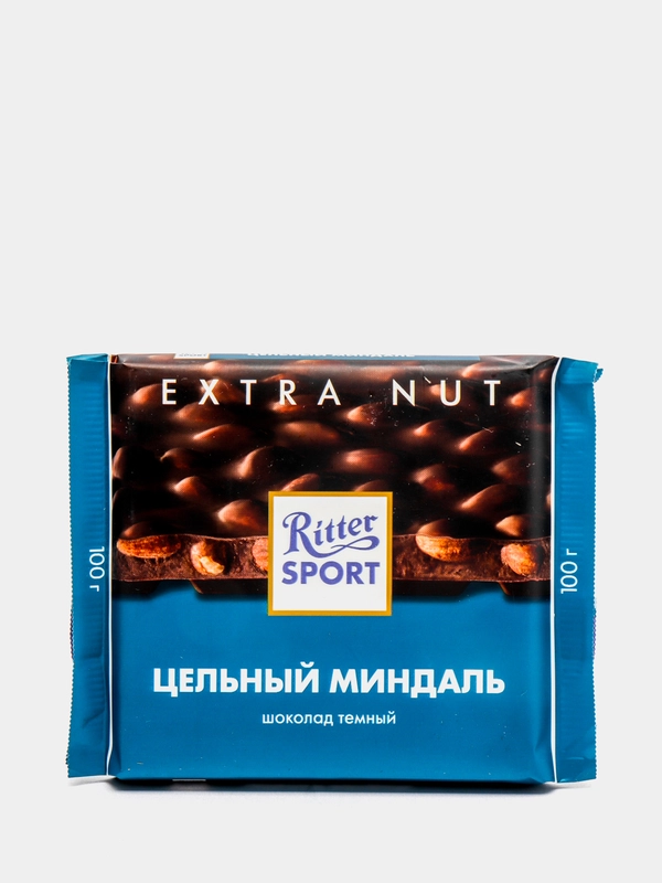 Шоколад темный Ritter Sport "Extra Nut", с цельным миндалем, 100 г