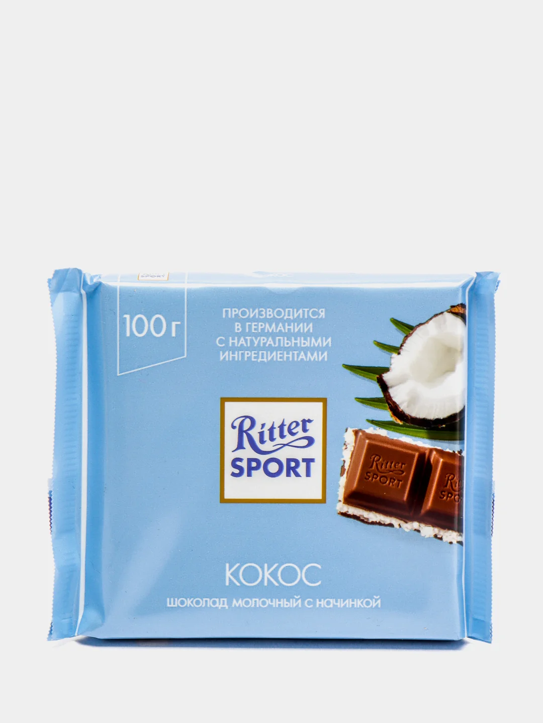 Шоколад молочный Ritter Sport "С кокосом", 100 г