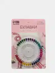 Булавки для закалывания "Капля", d = 8,5 см, 40 игл, 40 мм, цвет ассорти