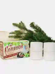 Соляной брикет для бани и сауны "Баня - место для души", 4 шт, с ароматом мяты